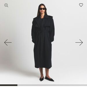 SKIMS Black boyfriend fleece Trench Coat